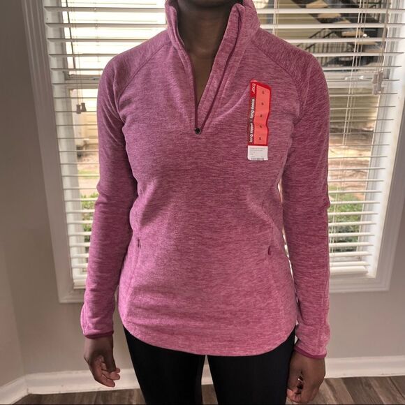 2/$30 BCG Red Plum Microfleece Pullover 1/4 zip Jacket - Picture 5 of 13